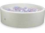 Dry Pool 130X40 Boucle White 700 Palline: Trasparente, Bianco, Madreperla, Rosa Chiaro Madreperla, Azzurro Madreperla