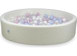 Dry Pool 130X30 Boucle White 600 Palline: Trasparente, Bianco, Madreperla, Rosa Chiaro Madreperla, Azzurro Madreperla