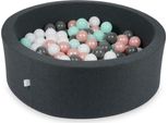 Piscina Secca 90X30Cm In Grafite Con 200 Palline: Bianco, Oro Rosa, Menta Chiara, Grafite