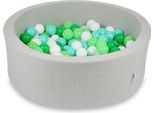 Bacinella Per Asciugatura 90X30Cm Grigio Chiaro Con 200 Palline: Bianco, Verde Chiaro, Menta, Verde