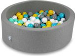 Bacinella Per Asciugare 90X30Cm Grigia Con 200 Palline: Bianco, Grigio, Turchese, Giallo, Menta
