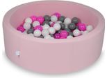 Piscina Secca 90X30Cm Rosa Cipria Con 200 Palline: Bianche, Grigie, Rosa