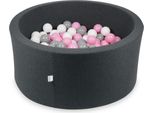 Bacino Di Asciugatura 90X40Cm In Grafite Con 300 Palline: Rosa Cipria, Grigio, Bianco
