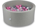 Bacinella Per Asciugatura 90X40Cm Grigio Chiaro Con 300 Palline: Trasparente, Bianco, Grigio, Rosa Cipria