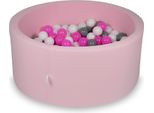 Bacino Di Asciugatura 90X40Cm Rosa Cipria Con 300 Palline: Bianco, Grigio, Rosa