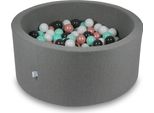 Bacino Di Asciugatura 90X40Cm Grigio Con 300 Palline: Bianco, Oro Rosa, Menta Chiaro, Grafite