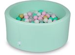 Piscina Secca 90X40Cm Menta Con 300 Palline: Bianco, Rosa Chiaro, Trasparente, Beige, Menta