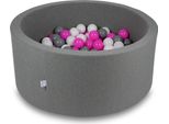 Bacino Di Asciugatura 90X40Cm Grigio Con 300 Palline: Bianco, Grigio, Rosa