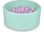 Piscina Secca 90X40Cm Menta Con 300 Palline: Rosa Chiaro, Madreperla, Trasparente, Erica