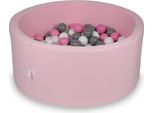 Bacino Di Asciugatura 90X40Cm Rosa Cipria Con 300 Palline: Bianco, Grigio, Rosa Cipria
