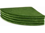 Tappeto Da Gioco 160 Cm Per Bambini, Rotondo, Pieghevole, Velvet Soft, Oliva