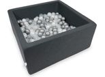 Bacino Di Asciugatura 90X90X40Cm In Grafite Con 400 Sfere: Madreperla, Argento, Trasparente