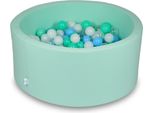 Piscina Secca 90X40Cm Menta Con 300 Palline: Azzurro, Trasparente, Menta, Bianco