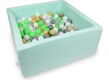 Bacino Di Asciugatura 90X90X40Cm Menta Con 400 Palline: Verde Chiaro, Bianco, Trasparente, Madreperla, Beige, Grigio