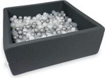 Bacino Di Asciugatura 110X110X40Cm In Grafite Con 600 Palline: Madreperla, Argento, Trasparente