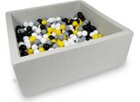 Bacino Di Asciugatura 110X110X40Cm Grigio Chiaro Con 600 Palline: Giallo, Bianco, Grigio, Nero