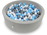 Bacinella 110X30Cm Grigio Chiaro Con 400 Palline: Azzurro, Bianco, Grigio