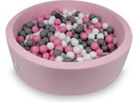 Bacinella 110X30Cm Rosa Cipria Con 400 Palline: Bianco, Grigio, Rosa Cipria