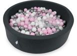 Bacino Di Asciugatura 110X30Cm In Grafite Con 400 Palline: Rosa Chiaro, Bianco, Argento, Trasparente