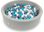 Bacino Di Asciugatura 110X30Cm Grigio Chiaro Con 400 Palline: Blu, Bianco, Grigio