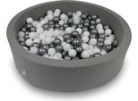 Bacino Di Asciugatura 110X30Cm Grigio Con 400 Palline: Bianco, Argento