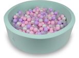 Piscina Secca 110X30Cm Menta Con 400 Palline: Rosa Chiaro, Madreperla, Trasparente, Erica
