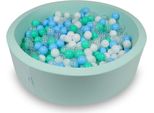 Piscina Asciutta 110X30Cm Menta Con 400 Palline: Azzurro, Trasparente, Menta, Bianco