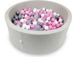 Vaschetta Di Asciugatura 110X40Cm Grigio Chiaro Con 500 Palline: Trasparente, Bianco, Grigio, Rosa Cipria