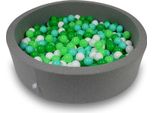 Bacino Di Asciugatura 110X30Cm Grigio Con 400 Palline: Bianco, Verde Chiaro, Menta, Verde