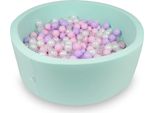 Piscina Asciutta 110X40Cm Menta Con 500 Palline: Rosa Chiaro, Madreperla, Trasparente, Erica