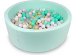Piscina Asciutta 110X40Cm Menta Con 500 Palline: Bianco, Rosa, Trasparente, Beige, Menta