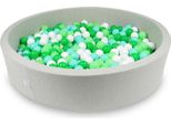 Bacino Di Asciugatura 130X30Cm Grigio Chiaro Con 600 Palline: Bianco, Verde Chiaro, Menta, Verde