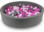 Bacino Di Asciugatura 130X30Cm Grigio Con 600 Palline: Bianco, Grigio, Rosa