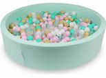 Piscina Asciutta 130X30Cm Menta Con 600 Palline: Bianco, Rosa, Trasparente, Beige, Menta
