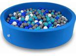 Bacinella 130X30Cm Blu Con 600 Palline: Turchese, Blu, Bianco, Grigio