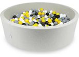 Bacino Di Asciugatura 130X40Cm Grigio Chiaro Con 700 Palline: Giallo, Bianco, Grigio, Nero