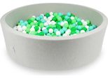 Bacinella 130X40Cm Grigio Chiaro Con 700 Palline: Bianco, Verde Chiaro, Menta, Verde