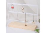 48 Fori Metallo Gioielli Rack Orecchini Collana Display Stand Hanger Storage Organizer