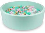 Piscina Asciutta 130X40Cm Menta Con 700 Palline: Bianco, Rosa, Trasparente, Beige, Menta