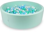 Piscina Asciutta 130X40Cm Menta Con 700 Palline: Azzurro, Trasparente, Menta, Bianco