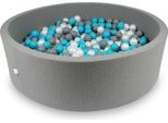 Bacino Di Asciugatura 130X40Cm Grigio Con 700 Palline: Turchese, Grigio, Perla