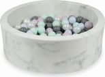 Bacino Di Asciugatura 90X30 In Marmo Con 200 Palline: Menta Chiara, Perla Rosa Chiaro, Perla Blu Chiaro, Perla, Grigio