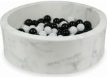 Piscina A Secco 90X30 In Marmo Con 200 Palline: Nero, Maglione Bianco