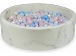 Bacino Di Asciugatura 110X30 In Marmo Con 400 Palline: Rosa Chiaro, Rosa Chiaro Perlato, Azzurro Perlato, Azzurro, Perlato