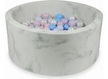 Bacino Di Asciugatura 90X40 In Marmo Con 300 Palline: Rosa Chiaro, Rosa Chiaro Perlato, Azzurro Perlato, Azzurro, Perlato