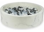 Bacino Di Asciugatura 110X30 In Marmo Con 400 Palline: Grafite Metallica, Madreperla, Trasparente