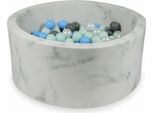 Piscina Secca 90X40 In Marmo Con 300 Palline: Menta Chiara, Azzurro, Grigio, Madreperla