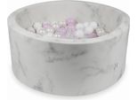Bacino Di Asciugatura 90X40 In Marmo Con Palline 300 Pezzi: Rosa Chiaro Perlato, Bianco, Trasparente, Perlato