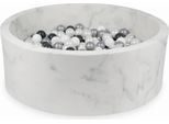 Piscina A Secco 110X40 In Marmo Con 500 Palline: Bianco, Madreperla, Argento, Grafite