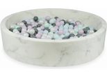 Bacino Di Asciugatura 130X30 In Marmo Con 600 Palline: Menta Chiara, Perla Rosa Chiaro, Perla Blu Chiaro, Perla, Grigio